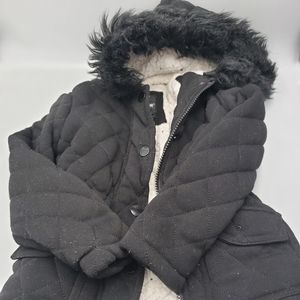 *Size 4T* Black* Me Jane* Girls Hooded Jacket* Zipper and button closure.